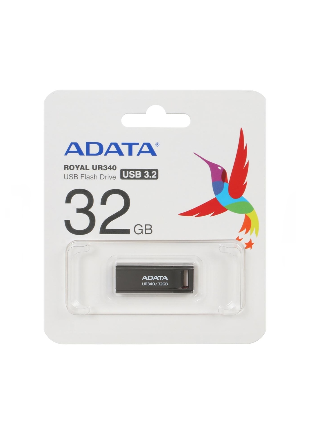 فلش ADATA ROYAL UR340 USB3.2- 32gig مشکی( گارانتی ۵ ساله آونگ ) مشکی
